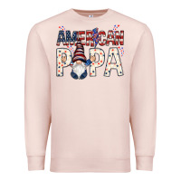 Pale Pink american papa with gnome Premium Sweatshirt - NancyCooperArtShop