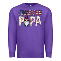 Purple american papa with gnome Premium Sweatshirt - NancyCooperArtShop