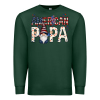 Sports Green american papa with gnome Premium Sweatshirt - NancyCooperArtShop