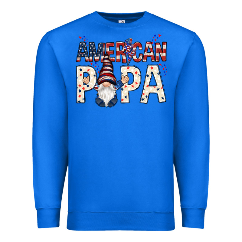 American Papa With Gnome Premium Sweatshirt by NancyCooperArtShop | Teevron