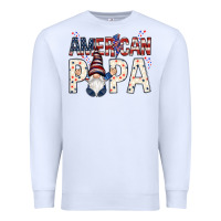 White american papa with gnome Premium Sweatshirt - NancyCooperArtShop