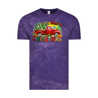 Cloud Purple merry christmas truck Vintage Tee - Zillion Design Studio