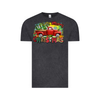 Vintage Black merry christmas truck Vintage Tee - Zillion Design Studio