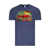 Vintage Denim merry christmas truck Vintage Tee - Zillion Design Studio