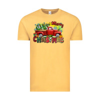 Vintage Mustard merry christmas truck Vintage Tee - Zillion Design Studio