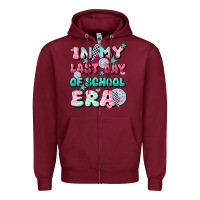 Burgundy in my last day of school era Zipper Hoodie - JahusDesignShop