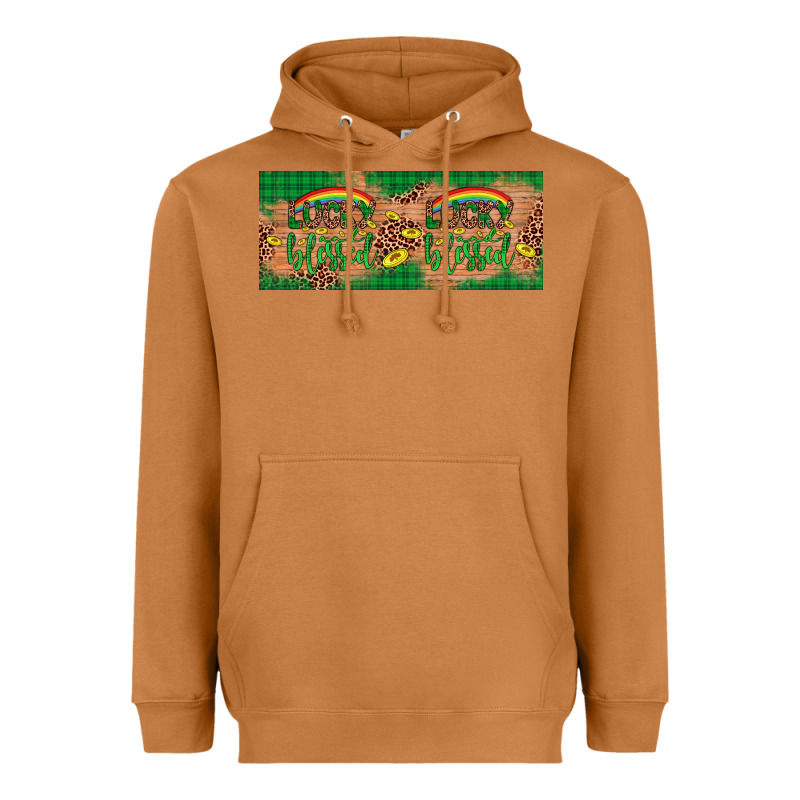 St. Patrick's Day Western  Lucky And Blessed Heavyweight Hoodie by Artiststas | Teevron