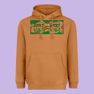 St. Patrick's Day Western  Lucky And Blessed Heavyweight Hoodie Designed By Artiststas