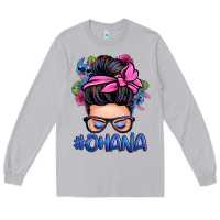 Moon Dust ohana stitch messy bun Long Sleeve Tee - Zillion Design Studio