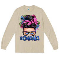 Mushroom ohana stitch messy bun Long Sleeve Tee - Zillion Design Studio