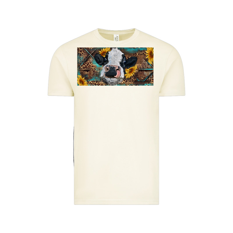 Baby Cow With Sunflower And Leopard Vintage Tee by RanaPortraitStore | Teevron