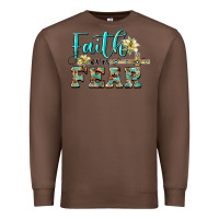 Chestnut faith over fear with cross Premium Sweatshirt - BarkalooDesign