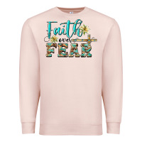 Faith Over Fear With Cross Premium Sweatshirt | Teevron