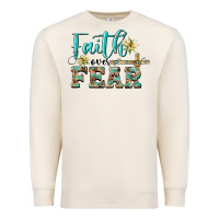 Sandshell faith over fear with cross Premium Sweatshirt - BarkalooDesign