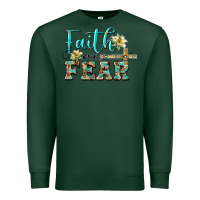 Sports Green faith over fear with cross Premium Sweatshirt - BarkalooDesign