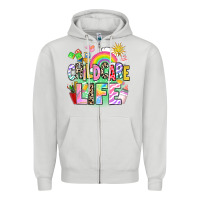 Dove Grey childcare life Zipper Hoodie - AdoDesignShop