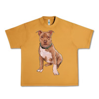 Peanut Butter brown pitbull Urban Heavy Tee - RanaPortraitStore