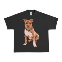Pigment Black brown pitbull Urban Heavy Tee - RanaPortraitStore