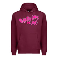 Burgundy birthday girl Premium Hoodie - MaliasSmallBusiness