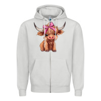 Dove Grey cute  heifer Zipper Hoodie - AdoDesignShop