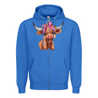 True Royal cute  heifer Zipper Hoodie - AdoDesignShop