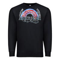 Black American rainbow Premium Sweatshirt - NancyCooperArtShop