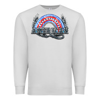 Dove Grey American rainbow Premium Sweatshirt - NancyCooperArtShop