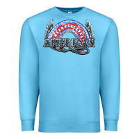 Ocean Blue American rainbow Premium Sweatshirt - NancyCooperArtShop