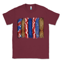 Burgundy 4th of July brushstroke Classic Tee - CowGirlArtShop