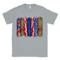 Heather Grey 4th of July brushstroke Classic Tee - CowGirlArtShop