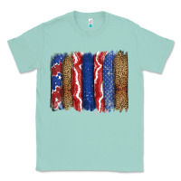 Seafoam 4th of July brushstroke Classic Tee - CowGirlArtShop