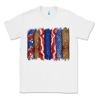 White 4th of July brushstroke Classic Tee - CowGirlArtShop
