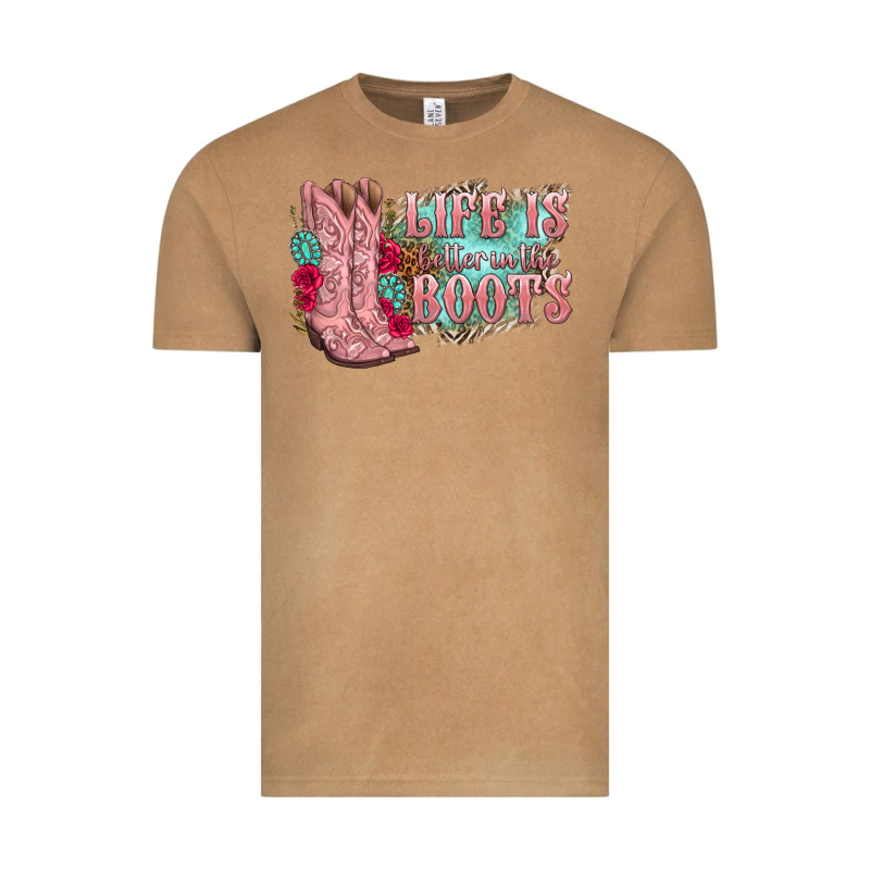 Life Is Better In The Boots Vintage Tee by texasbilliewilder | Teevron