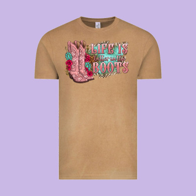 Life Is Better In The Boots Vintage Tee Designed By Texasbilliewilder