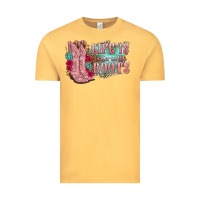 Vintage Mustard life is better in the boots Vintage Tee - texasbilliewilder