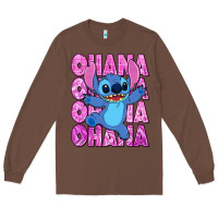Chestnut ohana stitch Long Sleeve Tee - Zillion Design Studio