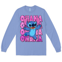 Colony Blue ohana stitch Long Sleeve Tee - Zillion Design Studio