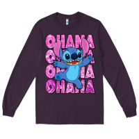 Plum ohana stitch Long Sleeve Tee - Zillion Design Studio