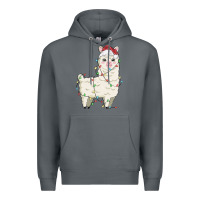 Rock christmas llama Premium Hoodie - MaliasSmallBusiness