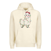 Sandshell christmas llama Premium Hoodie - MaliasSmallBusiness