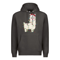 Smoke christmas llama Premium Hoodie - MaliasSmallBusiness