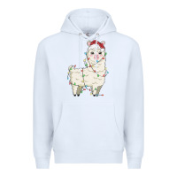 White christmas llama Premium Hoodie - MaliasSmallBusiness