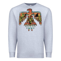Heather Grey desert thunderbird Premium Sweatshirt - BarkalooDesign