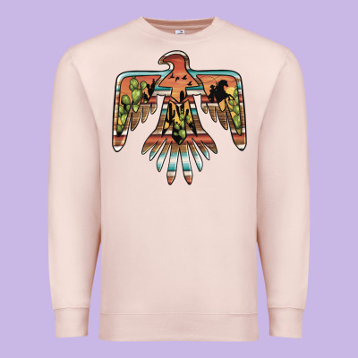 Desert Thunderbird Premium Sweatshirt Designed By Barkaloodesign