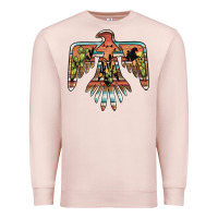 Pale Pink desert thunderbird Premium Sweatshirt - BarkalooDesign
