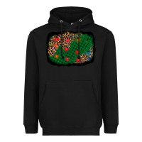Black green buffalo plaid christmas background Heavyweight Hoodie - AdoDesignShop