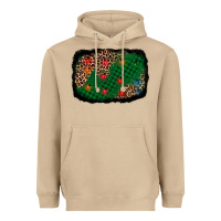 Mushroom green buffalo plaid christmas background Heavyweight Hoodie - AdoDesignShop