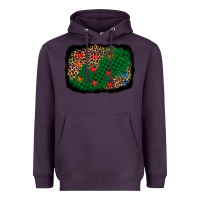 Plum green buffalo plaid christmas background Heavyweight Hoodie - AdoDesignShop