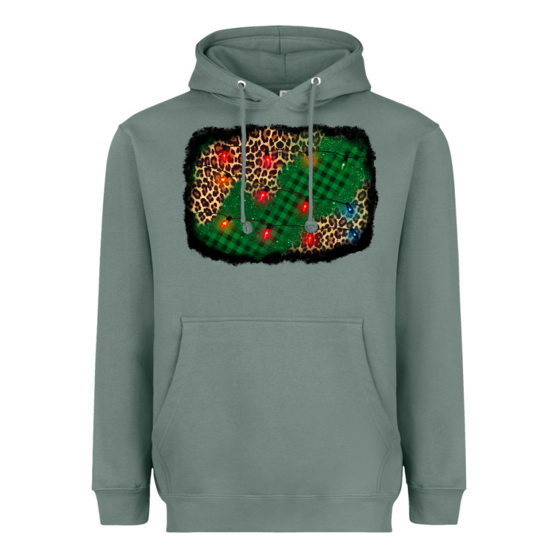 Green Buffalo Plaid Christmas Background Heavyweight Hoodie by AdoDesignShop | Teevron