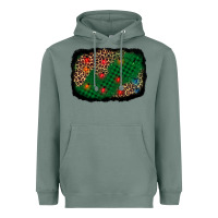 Sage green buffalo plaid christmas background Heavyweight Hoodie - AdoDesignShop